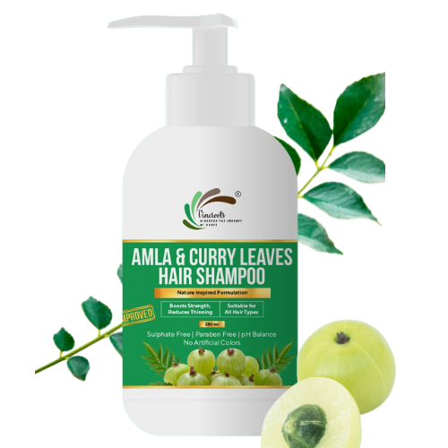 Vineroots Amla & Curry Leaves Shampoo | For Hair Strength and Scalp Care | Sulphate & Paraben-Free | For Women and Men | All Hair Types | 250ml | Get Hibiscus Hair Conditioner Free