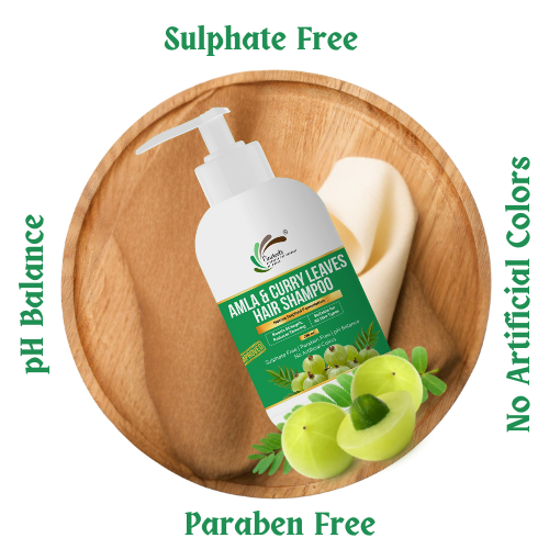 Vineroots Amla & Curry Leaves Shampoo | For Hair Strength and Scalp Care | Sulphate & Paraben-Free | For Women and Men | All Hair Types | 250ml | Get Hibiscus Hair Conditioner Free