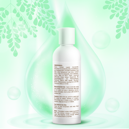 Vineroots Moringa Body Wash | Antioxidant-Rich, Exfoliating & Moisturizing Shower Gel with Aloe Vera Juice & Walnut Shell | For Smooth, Fresh & Healthy Skin | Sulfate & Paraben Free | Unisex | 250ml